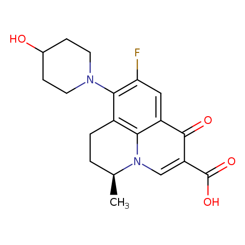 (S)-9-Fluoro-8-(4-hydroxypiperidin-1-yl)-5-methyl-1-oxo-6,7-dihydro-1H,5H-pyrido[3,2,1-ij]quinoline-2-carboxylic acid