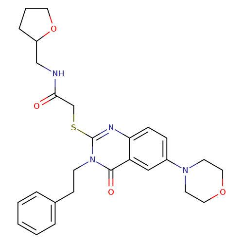 2-[[3,4-Dihydro-6-(4-morpholinyl)-4-oxo-3-(2-phenylethyl)-2-quinazolinyl]thio]-N-[(tetrahydro-2-furanyl)methyl]acetamide