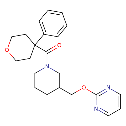 2-{[1-(4-phenyloxane-4-carbonyl)piperidin-3-yl]methoxy}pyrimidine