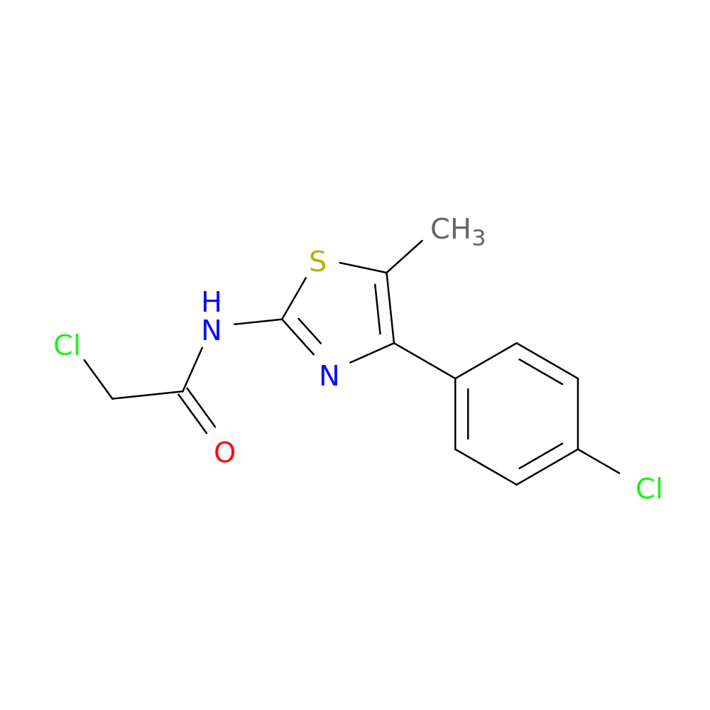 2-chloro-N-[4-(4-chlorophenyl)-5-methyl-1,3-thiazol-2-yl]acetamide