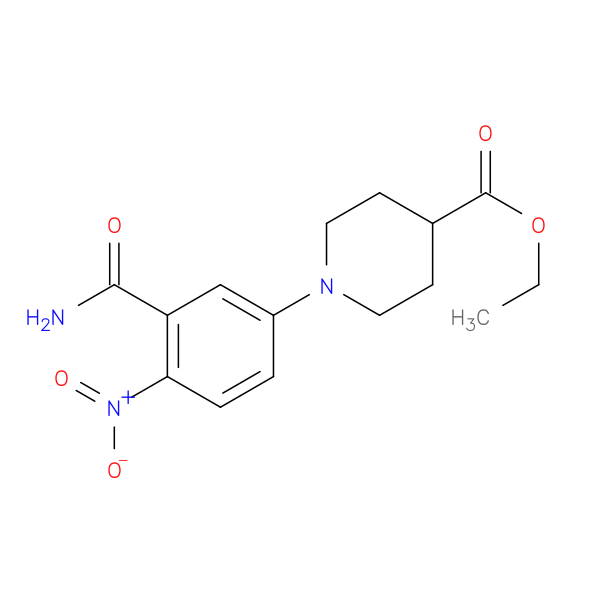 Ethyl 1-(3-carbamoyl-4-nitrophenyl)piperidine-4-carboxylate