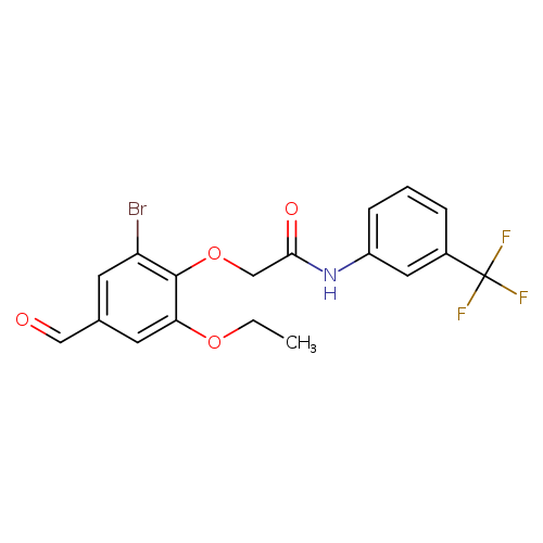 2-(2-BROMO-6-ETHOXY-4-FORMYLPHENOXY)-N-[3-(TRIFLUOROMETHYL)PHENYL]ACETAMI+