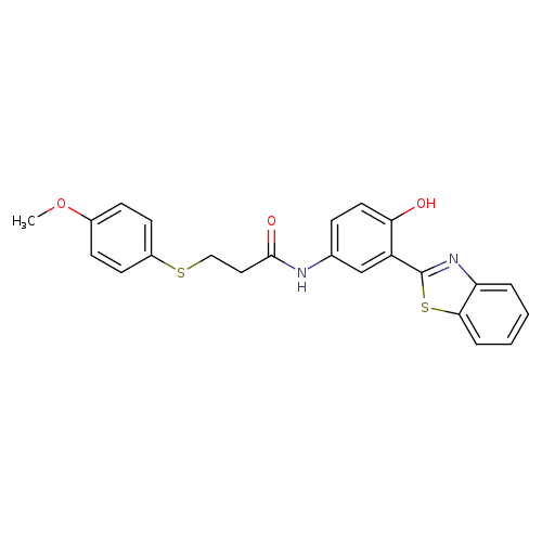 N-[3-(1,3-benzothiazol-2-yl)-4-hydroxyphenyl]-3-[(4-methoxyphenyl)sulfanyl]propanamide