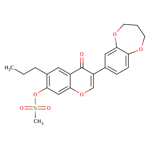 3-(3,4-dihydro-2H-1,5-benzodioxepin-7-yl)-4-oxo-6-propyl-4H-chromen-7-yl methanesulfonate