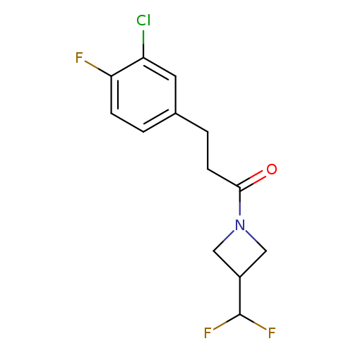 3-(3-chloro-4-fluorophenyl)-1-[3-(difluoromethyl)azetidin-1-yl]propan-1-one