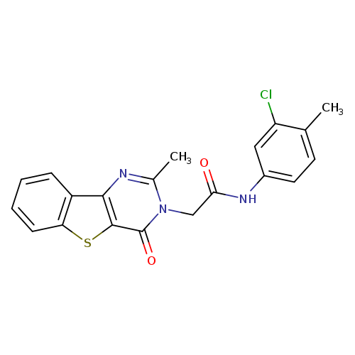 N-(3-chloro-4-methylphenyl)-2-{4-methyl-6-oxo-8-thia-3,5-diazatricyclo[7.4.0.0^{2,7}]trideca-1(13),2(7),3,9,11-pentaen-5-yl}acetamide