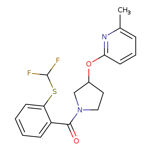 2-[(1-{2-[(difluoromethyl)sulfanyl]benzoyl}pyrrolidin-3-yl)oxy]-6-methylpyridine