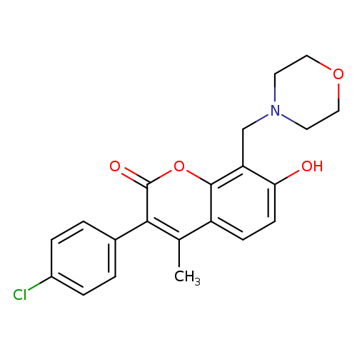 3-(4-chlorophenyl)-7-hydroxy-4-methyl-8-[(morpholin-4-yl)methyl]-2H-chromen-2-one