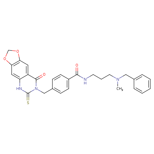 N-{3-[benzyl(methyl)amino]propyl}-4-({8-oxo-6-sulfanylidene-2H,5H,6H,7H,8H-[1,3]dioxolo[4,5-g]quinazolin-7-yl}methyl)benzamide