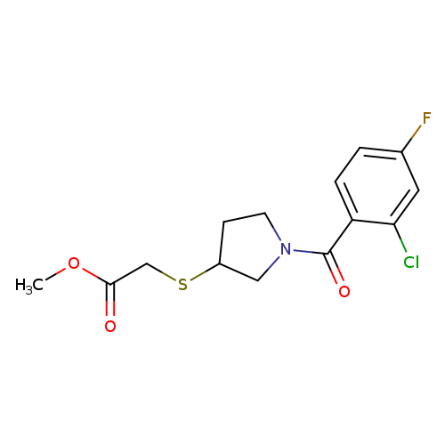 methyl 2-{[1-(2-chloro-4-fluorobenzoyl)pyrrolidin-3-yl]sulfanyl}acetate