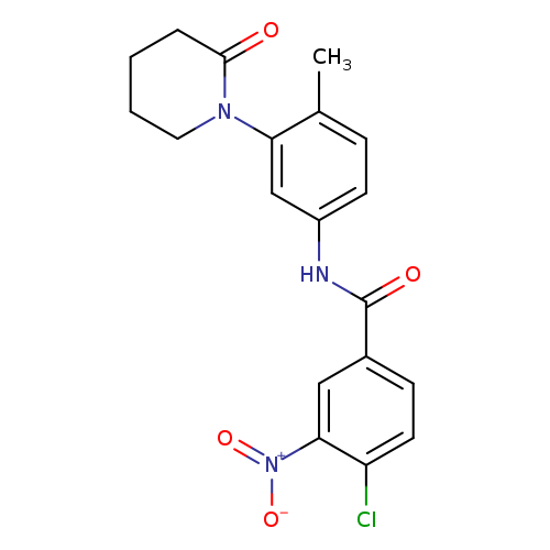 4-chloro-N-[4-methyl-3-(2-oxopiperidin-1-yl)phenyl]-3-nitrobenzamide