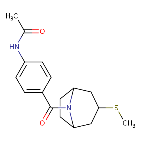 N-{4-[3-(methylsulfanyl)-8-azabicyclo[3.2.1]octane-8-carbonyl]phenyl}acetamide