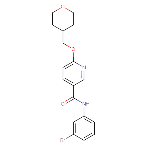 N-(3-bromophenyl)-6-[(oxan-4-yl)methoxy]pyridine-3-carboxamide