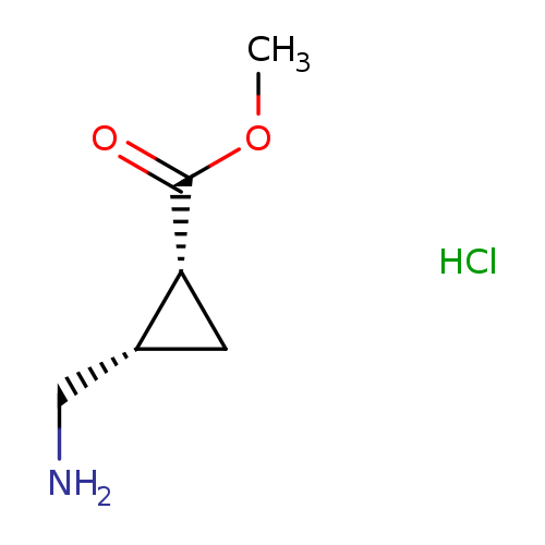 Cyclopropanecarboxylic acid, 2-(aminomethyl)-, methyl ester, hydrochloride (1:1), (1R,2S)-rel-