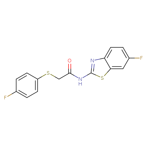 N-(6-fluoro-1,3-benzothiazol-2-yl)-2-[(4-fluorophenyl)sulfanyl]acetamide