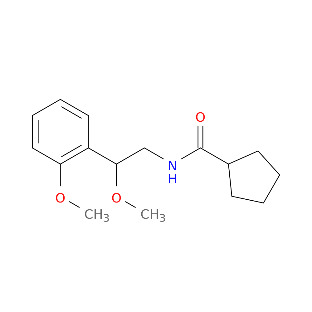 N-[2-methoxy-2-(2-methoxyphenyl)ethyl]cyclopentanecarboxamide
