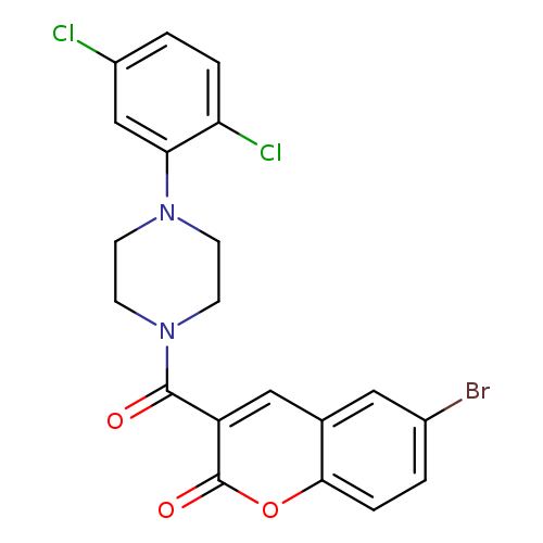 6-bromo-3-[4-(2,5-dichlorophenyl)piperazine-1-carbonyl]-2H-chromen-2-one