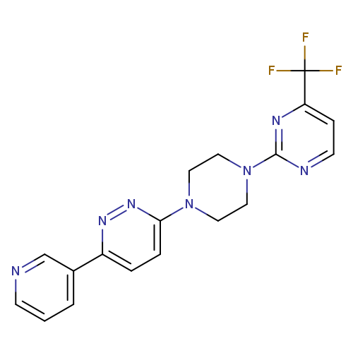 3-(pyridin-3-yl)-6-{4-[4-(trifluoromethyl)pyrimidin-2-yl]piperazin-1-yl}pyridazine