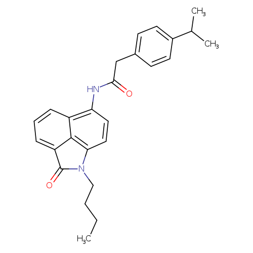N-{2-butyl-3-oxo-2-azatricyclo[6.3.1.0^{4,12}]dodeca-1(11),4,6,8(12),9-pentaen-9-yl}-2-[4-(propan-2-yl)phenyl]acetamide