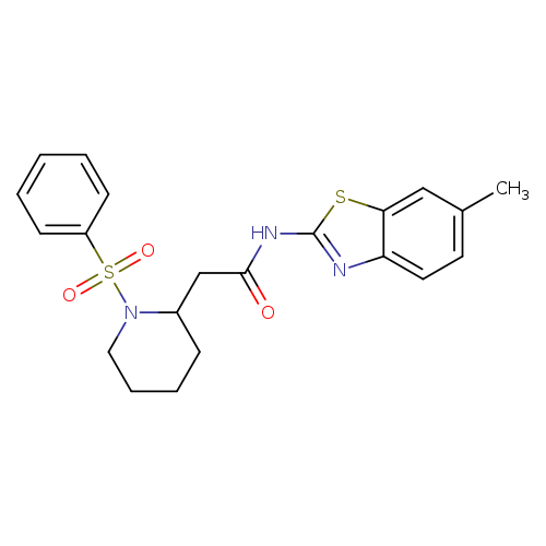 2-[1-(benzenesulfonyl)piperidin-2-yl]-N-(6-methyl-1,3-benzothiazol-2-yl)acetamide