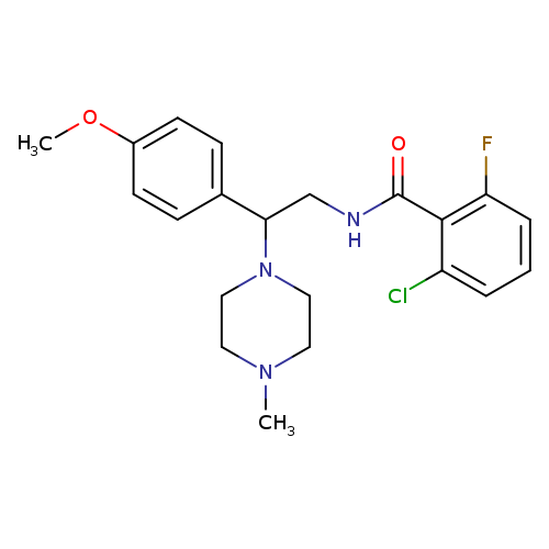 2-chloro-6-fluoro-N-[2-(4-methoxyphenyl)-2-(4-methylpiperazin-1-yl)ethyl]benzamide