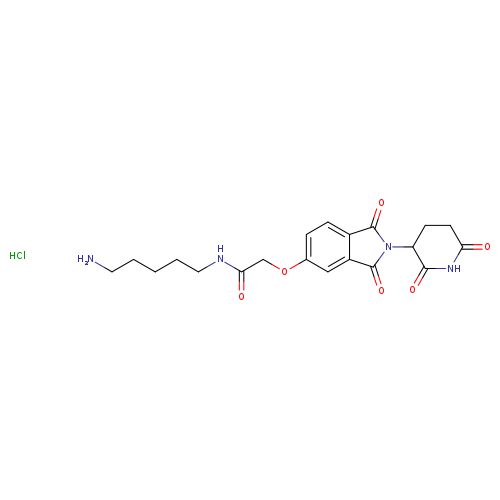 N-(5-aminopentyl)-2-{[2-(2,6-dioxopiperidin-3-yl)-1,3-dioxo-2,3-dihydro-1H-isoindol-5-yl]oxy}acetamide hydrochloride