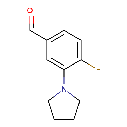 Benzaldehyde, 4-fluoro-3-(1-pyrrolidinyl)-