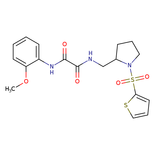 N'-(2-methoxyphenyl)-N-{[1-(thiophene-2-sulfonyl)pyrrolidin-2-yl]methyl}ethanediamide