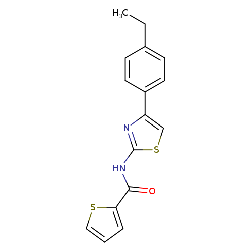 N-[4-(4-ethylphenyl)-1,3-thiazol-2-yl]thiophene-2-carboxamide