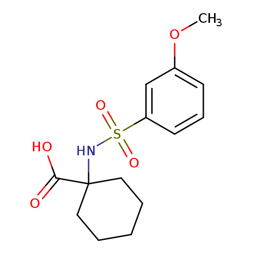 1-([(3-METHOXYPHENYL)SULFONYL]AMINO)CYCLOHEXANECARBOXYLIC ACID