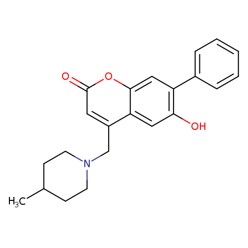 6-hydroxy-4-[(4-methylpiperidin-1-yl)methyl]-7-phenyl-2H-chromen-2-one