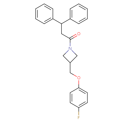 1-{3-[(4-fluorophenoxy)methyl]azetidin-1-yl}-3,3-diphenylpropan-1-one
