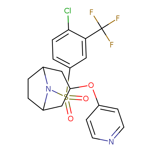 8-[4-chloro-3-(trifluoromethyl)benzenesulfonyl]-3-(pyridin-4-yloxy)-8-azabicyclo[3.2.1]octane