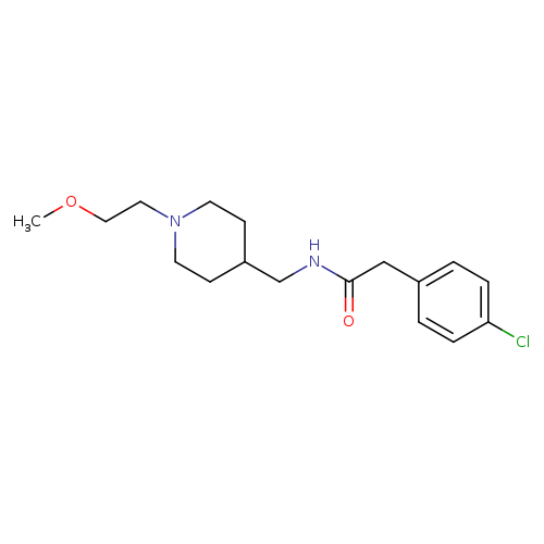 2-(4-chlorophenyl)-N-{[1-(2-methoxyethyl)piperidin-4-yl]methyl}acetamide