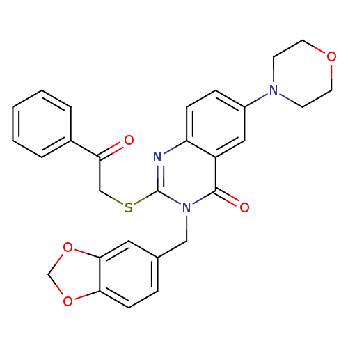 3-[(2H-1,3-benzodioxol-5-yl)methyl]-6-(morpholin-4-yl)-2-[(2-oxo-2-phenylethyl)sulfanyl]-3,4-dihydroquinazolin-4-one