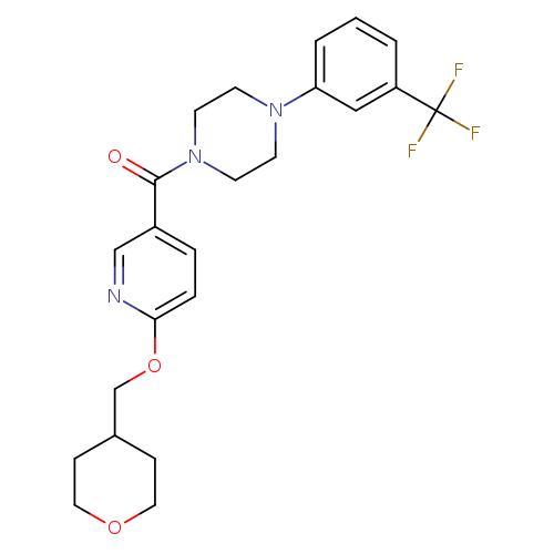 1-{6-[(oxan-4-yl)methoxy]pyridine-3-carbonyl}-4-[3-(trifluoromethyl)phenyl]piperazine