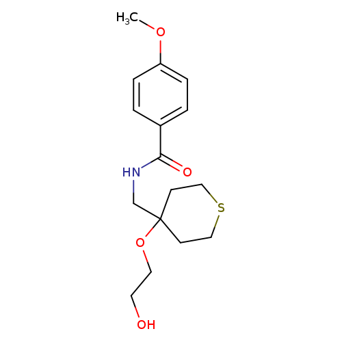 N-{[4-(2-hydroxyethoxy)thian-4-yl]methyl}-4-methoxybenzamide