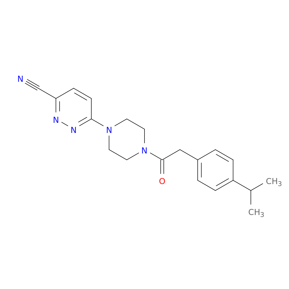 6-(4-(2-(4-Isopropylphenyl)acetyl)piperazin-1-yl)pyridazine-3-carbonitrile