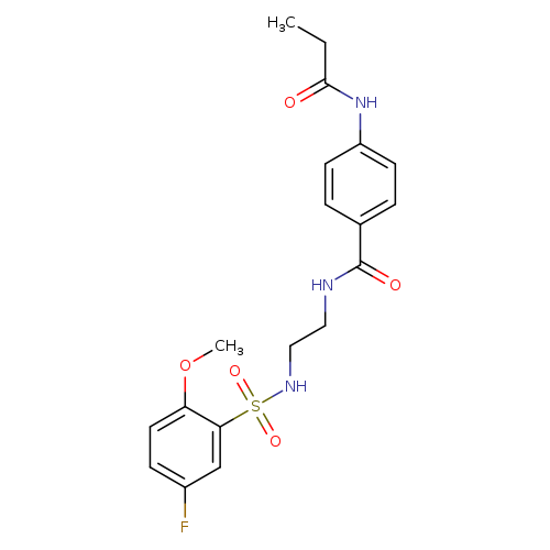 N-[2-(5-fluoro-2-methoxybenzenesulfonamido)ethyl]-4-propanamidobenzamide