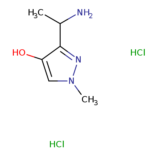 3-(1-aminoethyl)-1-methyl-1H-pyrazol-4-ol dihydrochloride