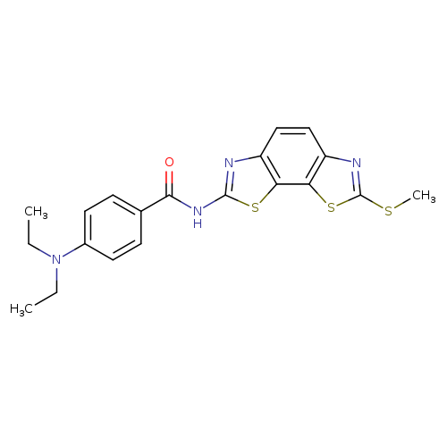 4-(diethylamino)-N-[11-(methylsulfanyl)-3,12-dithia-5,10-diazatricyclo[7.3.0.0^{2,6}]dodeca-1(9),2(6),4,7,10-pentaen-4-yl]benzamide