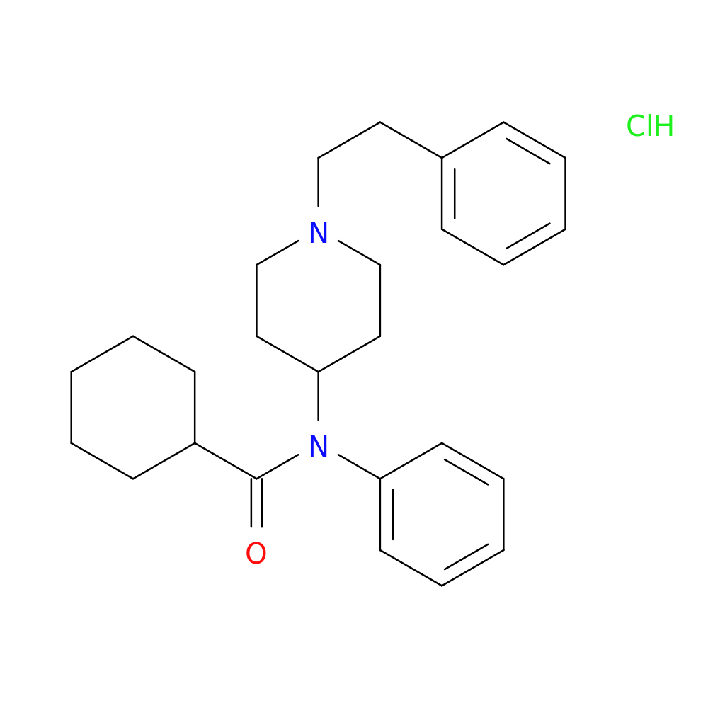 N-(1-phenethylpiperidin-4-yl)-N-phenylcyclohexanecarboxamide,monohydrochloride