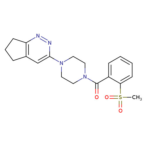 1-{5H,6H,7H-cyclopenta[c]pyridazin-3-yl}-4-(2-methanesulfonylbenzoyl)piperazine
