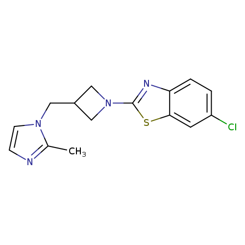 6-chloro-2-{3-[(2-methyl-1H-imidazol-1-yl)methyl]azetidin-1-yl}-1,3-benzothiazole