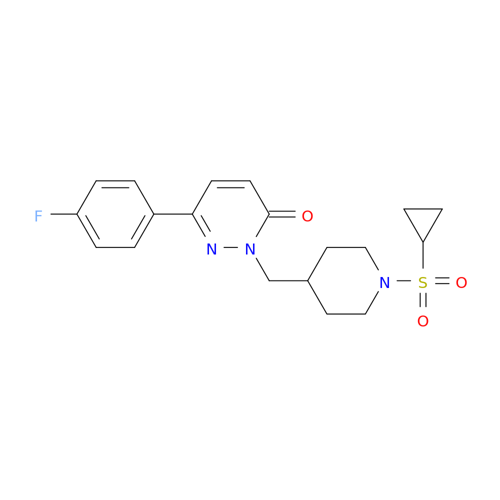 2-{[1-(cyclopropanesulfonyl)piperidin-4-yl]methyl}-6-(4-fluorophenyl)-2,3-dihydropyridazin-3-one