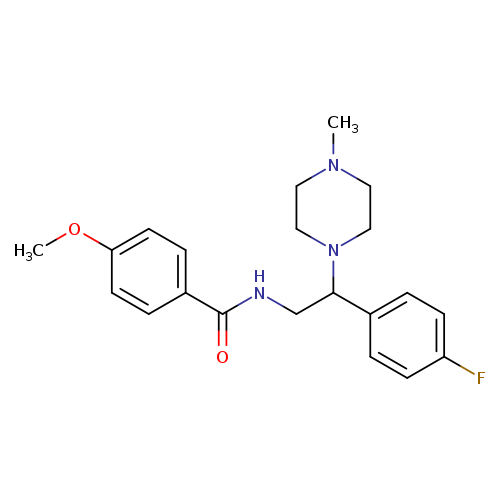 N-[2-(4-fluorophenyl)-2-(4-methylpiperazin-1-yl)ethyl]-4-methoxybenzamide