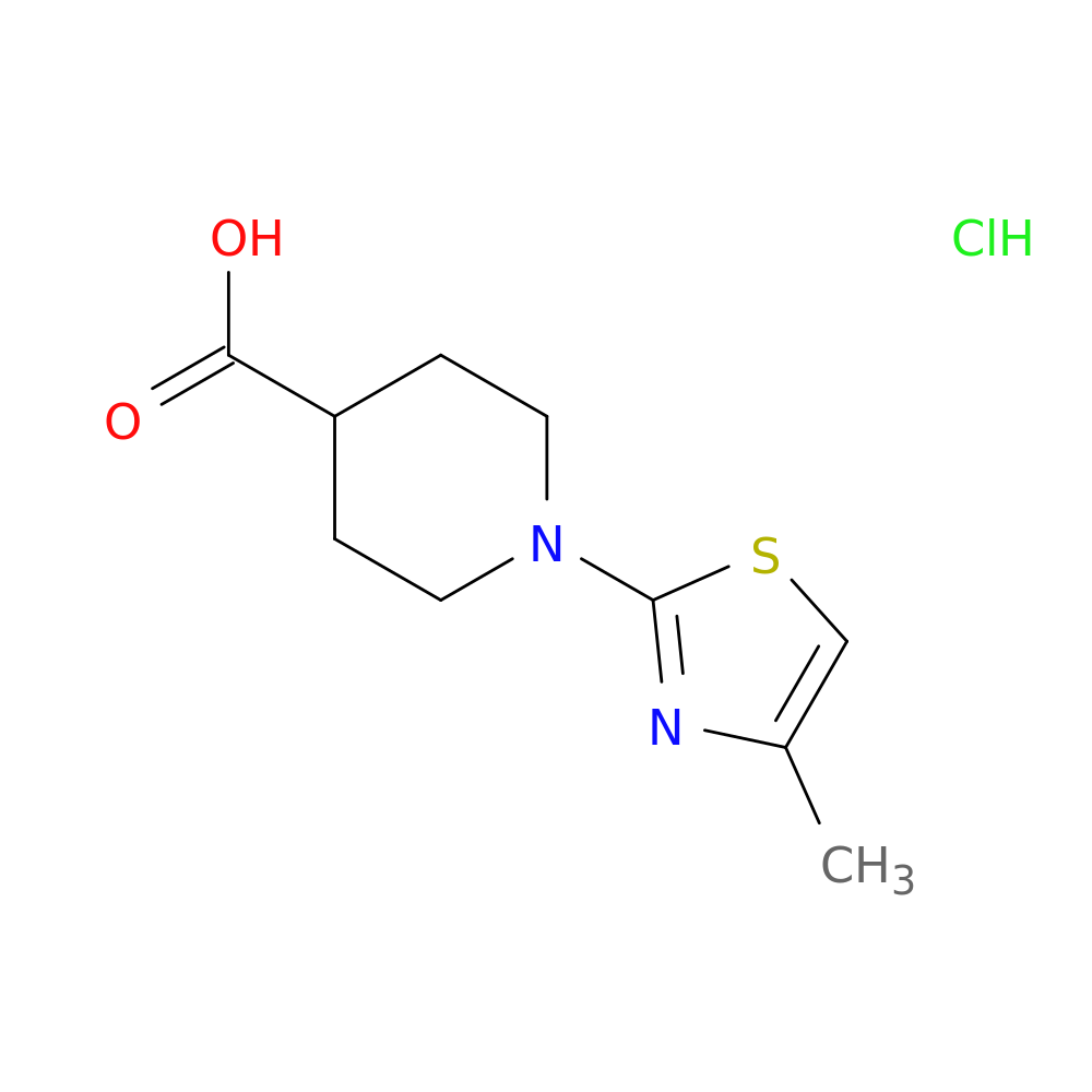 1-(4-methyl-1,3-thiazol-2-yl)piperidine-4-carboxylic acid hydrochloride