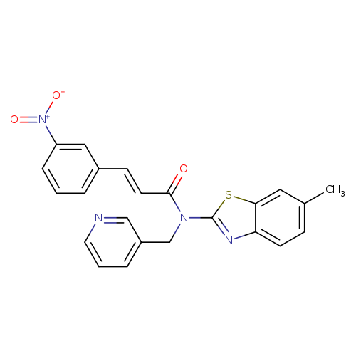 (2E)-N-(6-methyl-1,3-benzothiazol-2-yl)-3-(3-nitrophenyl)-N-[(pyridin-3-yl)methyl]prop-2-enamide