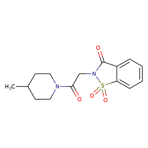2-[2-(4-methylpiperidin-1-yl)-2-oxoethyl]-2,3-dihydro-1lambda6,2-benzothiazole-1,1,3-trione