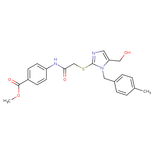 methyl 4-(2-{[5-(hydroxymethyl)-1-[(4-methylphenyl)methyl]-1H-imidazol-2-yl]sulfanyl}acetamido)benzoate
